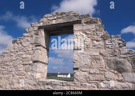 Menard County Texas USA, Oktober 2005: Fort McKavett, seit langem verlassener Posten der US-Armee aus der Zeit der 1850er Jahre in Central Texas, heute State Historical Park. ©Bob Daemmrich Stockfoto