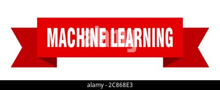 Machine Learning Band. Machine Learning Papierband Banner-Zeichen Stock Vektor