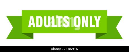 Band nur für Erwachsene. Banner-Schild nur für Erwachsene Stock Vektor