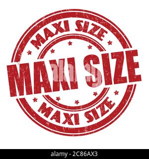 Maxi-Größe Zeichen oder Stempel auf weißem Hintergrund, Vektor-Illustration Stock Vektor
