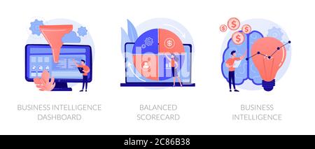 Vektorkonzepte für Leistungsmetriken Stock Vektor