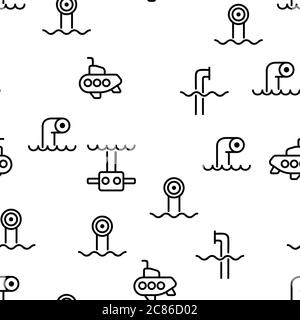 Periscope Vektor Nahtloses Muster Stock Vektor