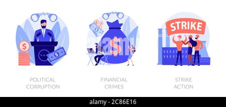 Politische Krise Vektor Konzept Metaphern. Stock Vektor