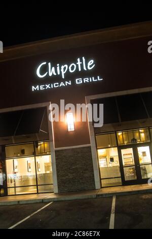 Ein Chipotle Mexican Grill Geschäft in Manteca Kalifornien USA Stockfoto