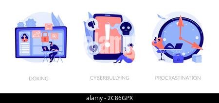 Social Network Verhalten Vektor Konzept Metaphern. Stock Vektor