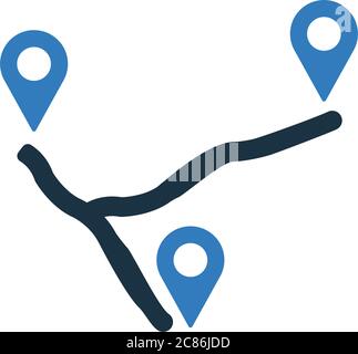 Symbol für die Standortoptimierung. Wunderschöne, sorgfältig gestaltete Ikone. Gut organisierte und editierbare Vektor für alle Verwendungen. Stock Vektor