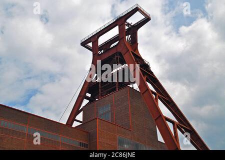 Ehemaliges Kohlebergwerk in Essen, Deutschland. Stockfoto