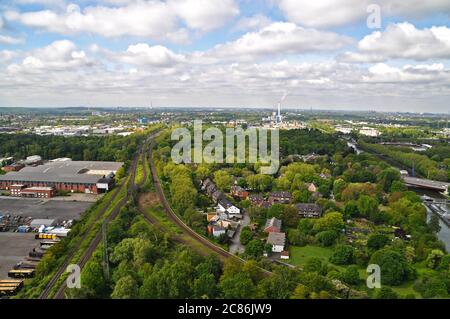 Blick auf die Stadt Oberhausen. Stockfoto