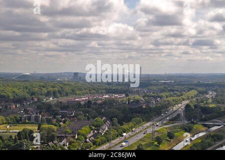 Blick auf die Stadt Oberhausen. Stockfoto