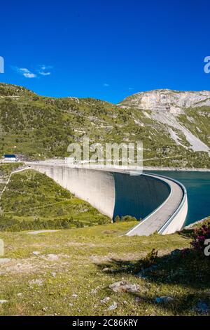 Die Talsperre - Val di Lei Stockfoto