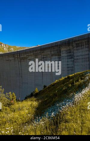 Die Talsperre - Val di Lei Stockfoto