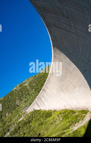 Die Talsperre - Val di Lei Stockfoto