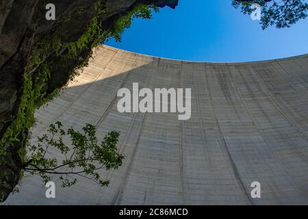 Die Talsperre - Val di Lei Stockfoto