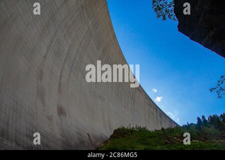 Die Talsperre - Val di Lei Stockfoto