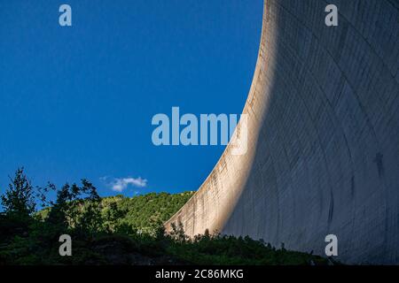 Die Talsperre - Val di Lei Stockfoto