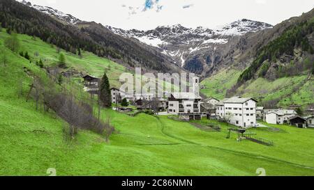 Panorama - Valle Spluga Stockfoto