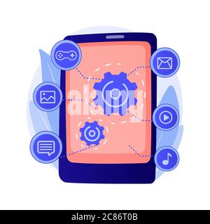 Lesen Nachrichten Vektor Konzept Metapher Stock Vektor