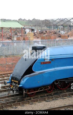 'Bittern' im Hof am Barrow Hill Roundhouse. Stockfoto