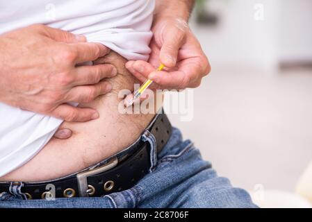 Patient leidet an Diabetes Hausarzt Stockfoto