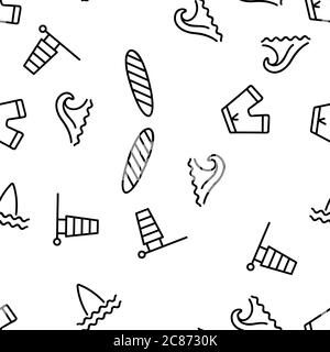 Surfboard Vektor Nahtloses Muster Stock Vektor