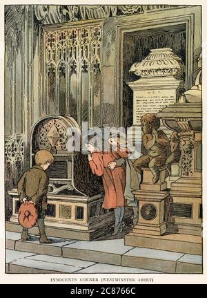 Unschuldige Ecke, Westminster Abbey, London Stockfoto