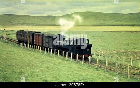 Die Dornoch Light Railway, Cambusavie (Embo), Dornoch, Sutherland, Schottland. Stockfoto