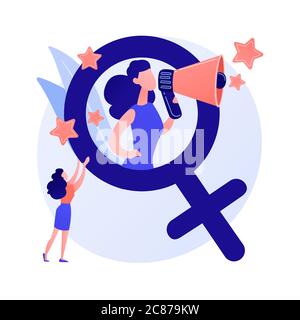 Feminismus Bewegung Vektor Konzept Metapher Stock Vektor
