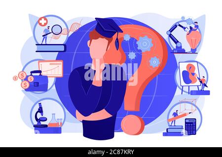 College Choice Konzept Vektor-Illustration Stock Vektor