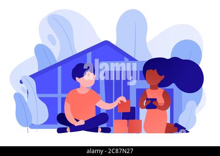 Autismus-Zentrum Konzept Vektor-Illustration. Stock Vektor