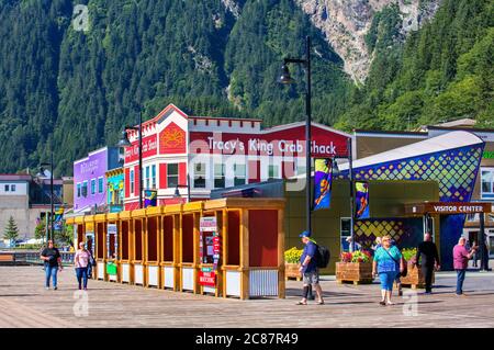 Franklin Street, Juneau, Alaska, Geschäfte in juneau, Touristen, alska, usa, Stockfoto