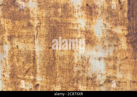 Textur von rostigen Blech. Liste oxidierter Eisen Stockfoto