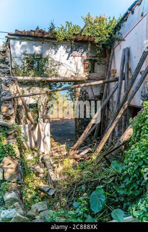 Verlassene Fischerdorf in Hongkong Stockfoto