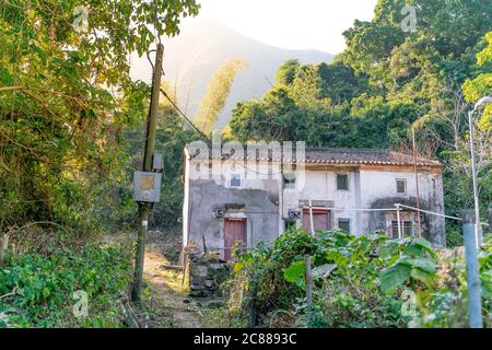 Verlassene Fischerdorf in Hongkong Stockfoto