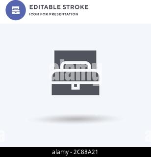 Sofa Bett Icon Vektor, gefüllt flaches Zeichen, solides Piktogramm isoliert auf weiß, Logo-Illustration. Sofa-Bett Symbol für Präsentation. Stock Vektor