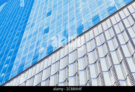 Moderne Fassade abstrakter Architektur Hintergrund. Stockfoto