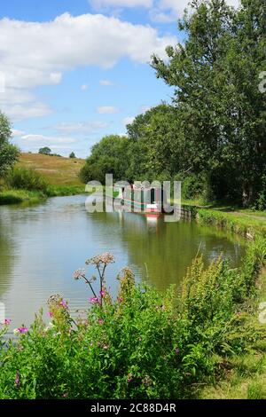 Der Grand Union Canal in der Nähe von Old Linslade, Leighton Buzzard Stockfoto