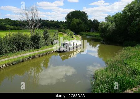 Der Grand Union Canal in der Nähe von Old Linslade, Leighton Buzzard Stockfoto