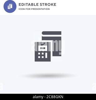 Math-Symbolvektor, gefülltes flaches Zeichen, solides Piktogramm isoliert auf Weiß, Logo-Illustration. Mathematisches Symbol für die Präsentation. Stock Vektor