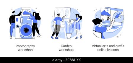 Kostenlose Lehrkurse abstrakte Konzept Vektor Illustrationen. Stock Vektor