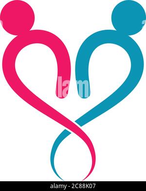 Annahme und Community Care Logo Vorlage Vektor Symbol Illustration Design Stock Vektor
