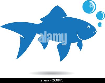 Fisch Logo Vorlage Vektor Symbol Illustration Design Stock Vektor