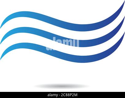 Wasser Welle logo Vektor icon Abbildung design Stock Vektor