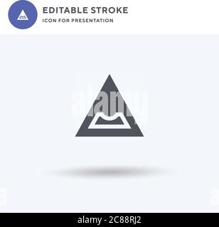 Bump Icon Vektor, gefüllt flache Zeichen, solides Piktogramm isoliert auf weiß, Logo-Illustration. Bump-Symbol für Präsentation. Stock Vektor