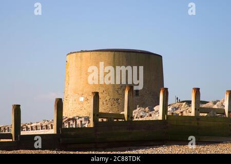 martello steht in der Armee-Live-Schießstand bei hythe an der kent-Küste Stockfoto