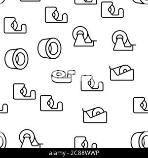 Klebeband Scotch Vektor Nahtloses Muster Stock Vektor