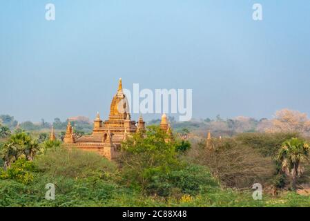 Tempellandschaft in Bagan, Burma, Myanmar Stockfoto