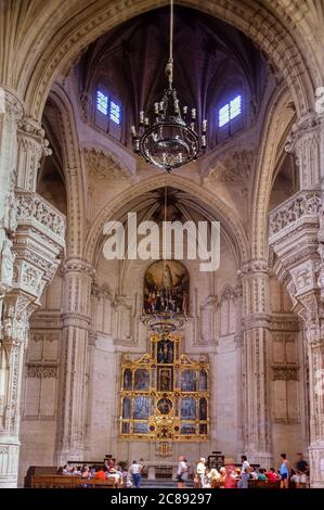 Innenraum der Kirche im Kloster San Juan de los Reyes, Toledo, Castilla-La Mancha, Spanien Stockfoto