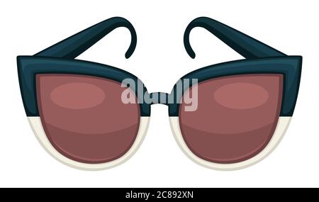 Katzenaugen Sonnenbrille, trendige Accessoires für Frauen Vektor Stock Vektor