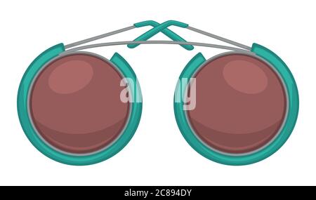 Eingekreiste Sonnenbrille, Unisex trendige Accessoires für Sommer Vektor Stock Vektor