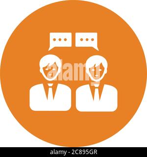 Diskussion, Symbol Für Unterhaltung. Perfekt für die Gestaltung und Entwicklung von Websites, Präsentationen, Stock-Bilder, Werbematerialien, Illustrationen Stock Vektor